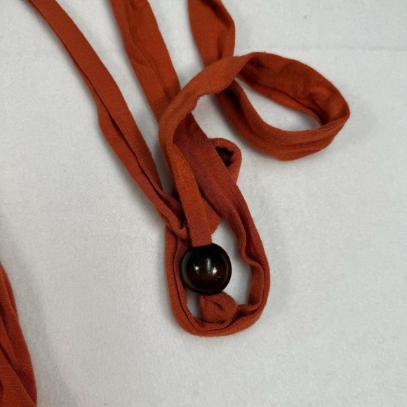 Tricia Fix Boho Flowy Sleeveless Maxi Dress Womens Size XS Belted Beads - Picture 8 of 9